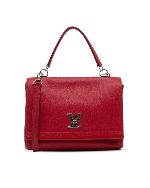 Louis Vuitton Vintage Lockme Ii Red Calf Leather