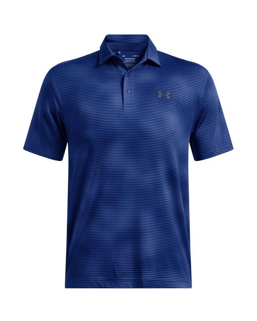 Under Armour Blue Playoff Short Sleeve Performance Polo Shirt for men