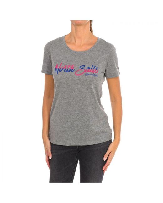 North Sails Gray Womenss Short Sleeve T-Shirt 9024310