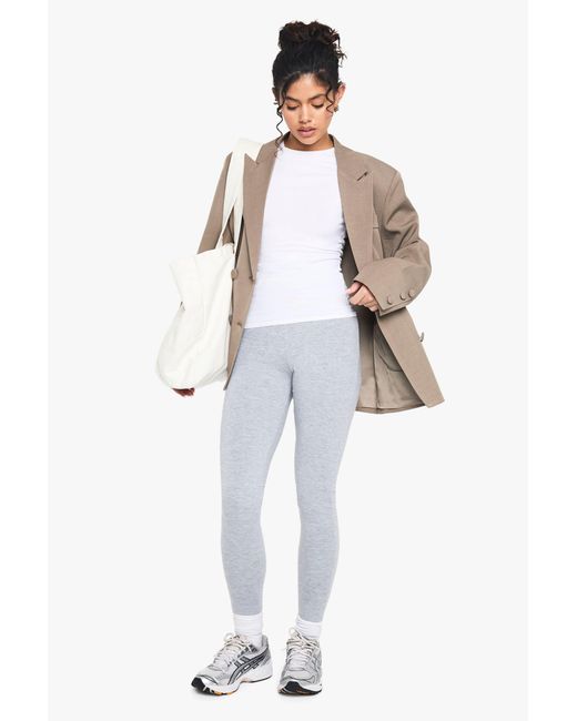 Boohoo White Double Layer Modal Jersey Legging
