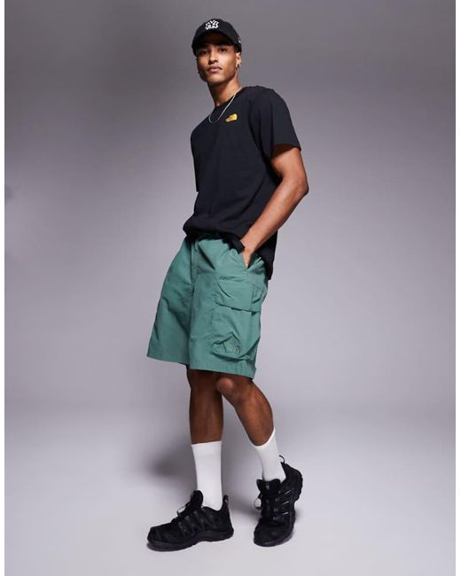 The North Face Blue Cargo Pocket Logo Shorts for men