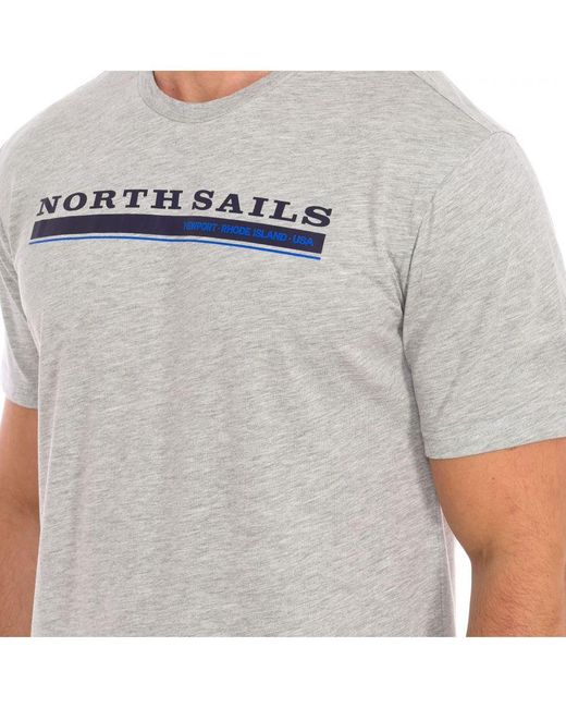 North Sails Gray Short Sleeve T-Shirt 9024040 for men