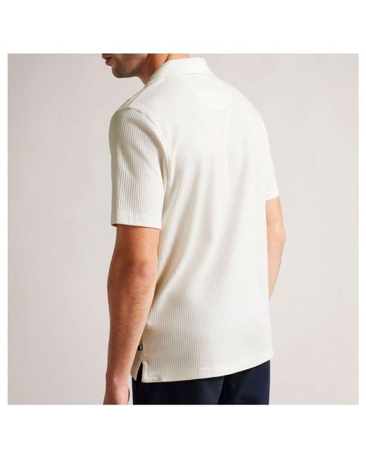 Ted Baker White Arkes Regular Fit Polo Shirt for men