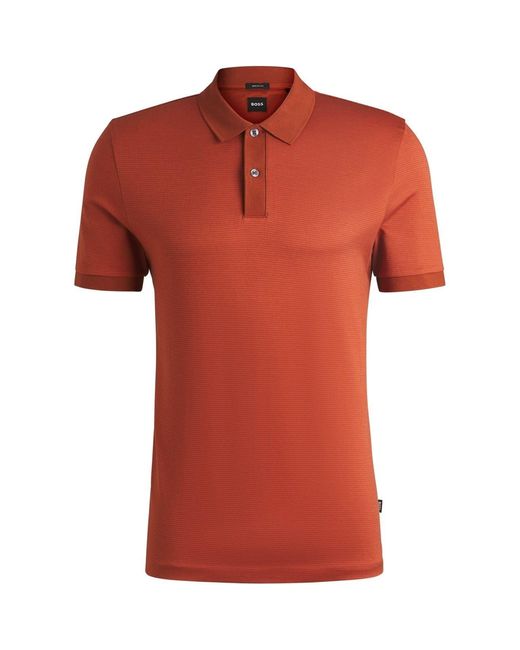 Boss Red H Parlay Three Tone Fabric Polo Shirt for men