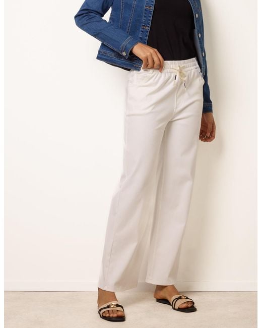 Blue Vanilla Blue Elasticated Trousers With Tie