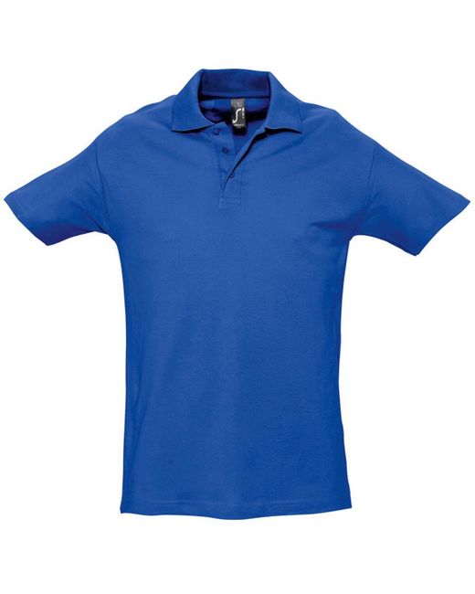 Sol's Blue Spring Ii Short Sleeve Heavyweight Polo Shirt (Royal) Cotton for men