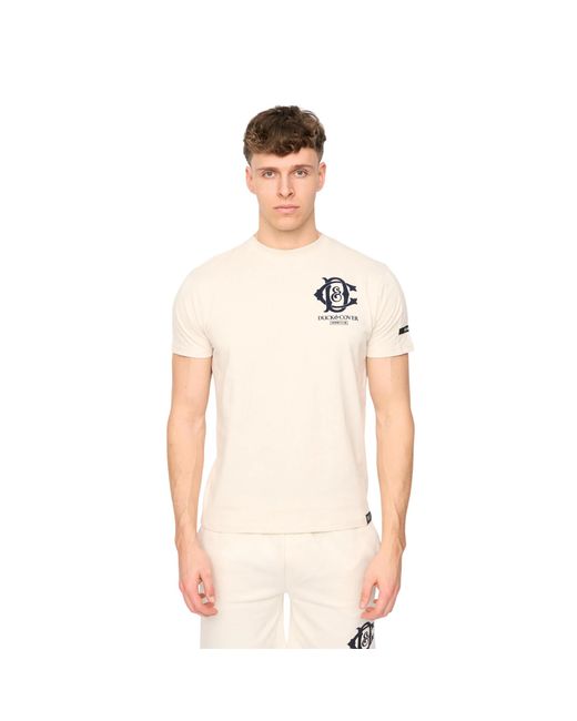 Duck and Cover Pink Randolph Logo Casual T-Shirt Cotton for men