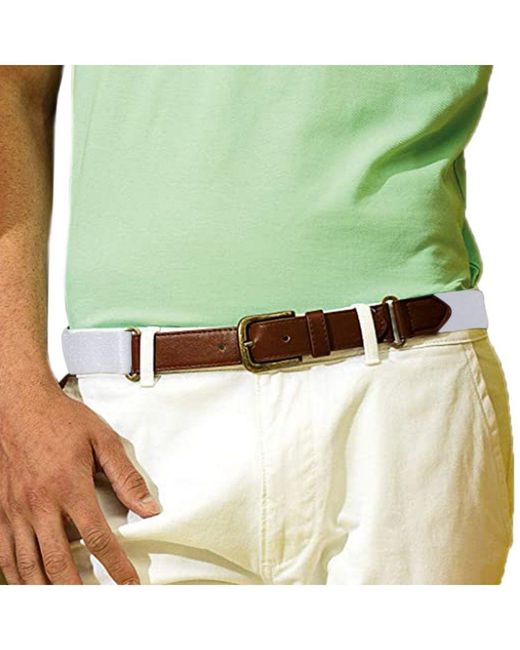 Asquith & Fox Brown Faux Leather And Canvas Belt for men