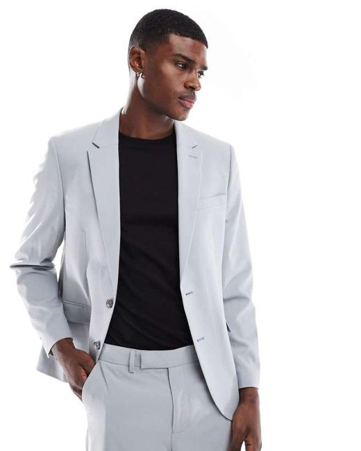 ASOS Blue Slim Suit Jacket for men