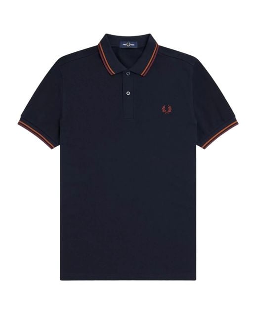 Fred Perry Blue M3600 Twin Tipped Polo Shirt for men