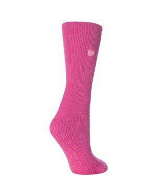 Heat Holders Pink Ladies Thermal Slipper Socks