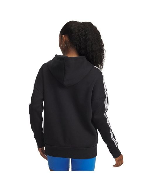 Under Armour Black Icon Fleece Taped Hoody