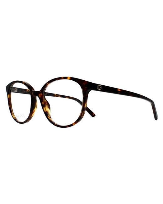 Gucci Brown Round Shiny Dark Havana Gg1996O
