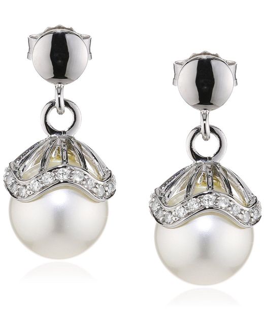 Orphelia Metallic 925 Sterling Drop Earrings