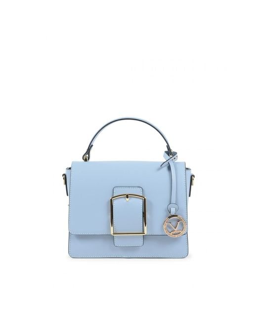 Versace 19.69 Abbigliamento Sportivo Blue 19V69 Handbag Light V505 52 Ruga Cielo Leather