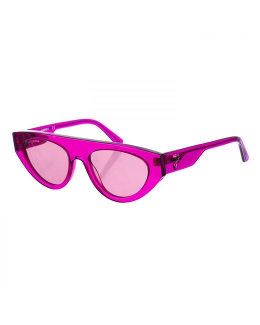 Karl Lagerfeld Pink Acetate Sunglasses With Oval Shape Kl6043S