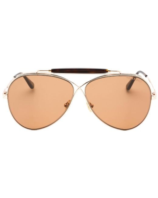 Tom Ford Brown Holden Lens Shiny Sunglasses for men