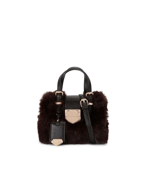 Carvela Kurt Geiger Black Maria Micro Fur Bag