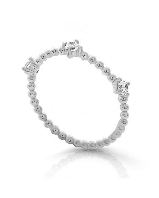 Orphelia White 'Sparkle' 925 Sterling Ring