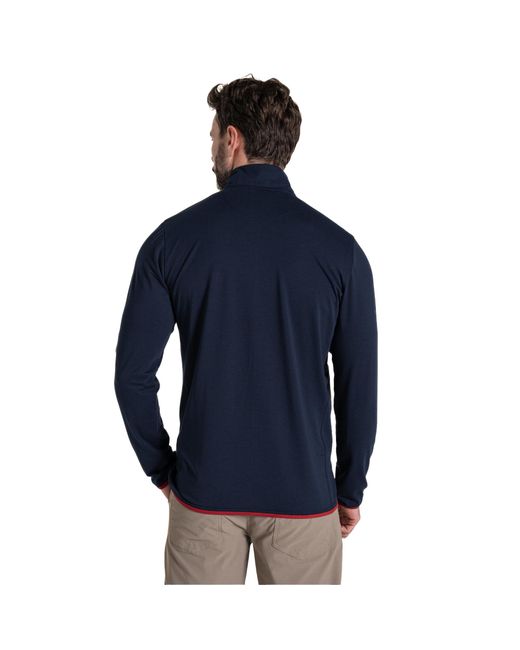 Craghoppers Blue Copthorne Nosilife Full Zip Golf Fleece Jacket for men