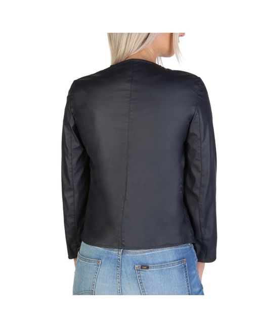 Armani Black Jeans Blouson Jacket Slim Fit Full Sleeve Viscose