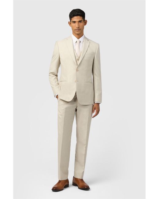 Ted Baker Natural Single Breasted Two Button Slim Fit Suit Jacket for men