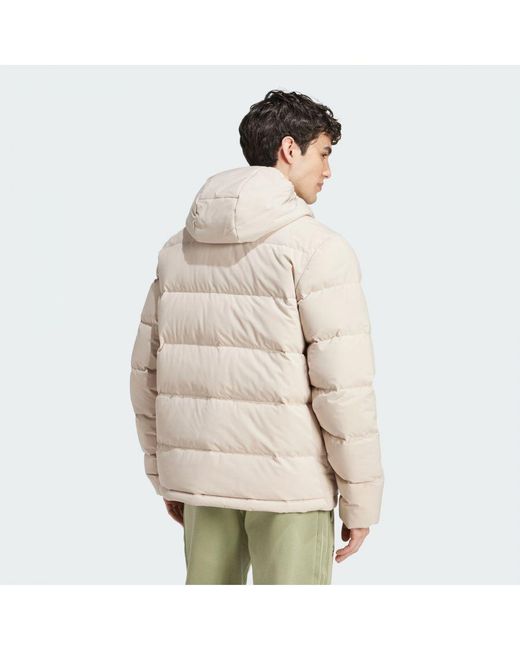 Adidas Natural Helionic Hooded Down Jacket for men