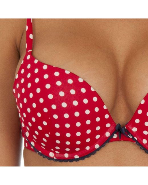 Tommy Hilfiger Red Push-Up Bra With Padded Cups And Underwire 1387902522