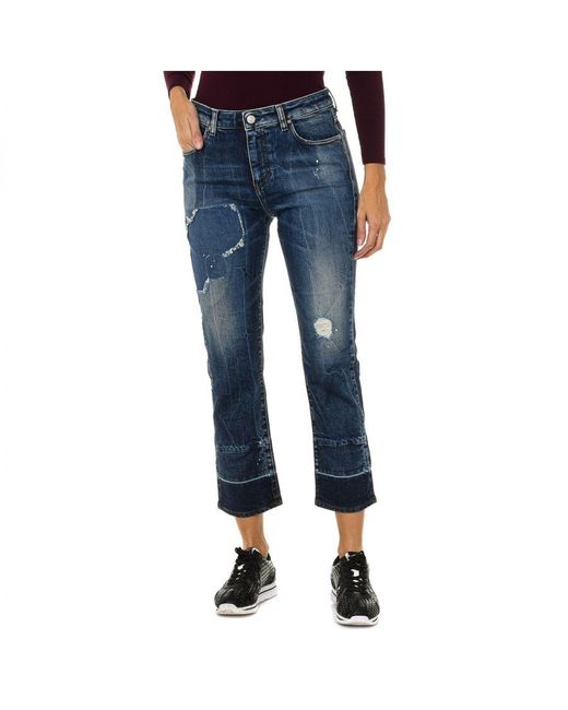 Armani Lange Broek Jeans in het Blue