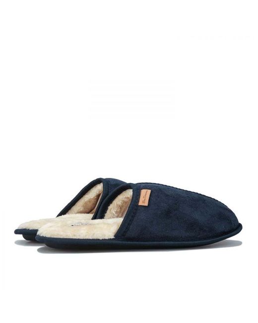 Ben Sherman Blue Country Club Mule Slippers for men