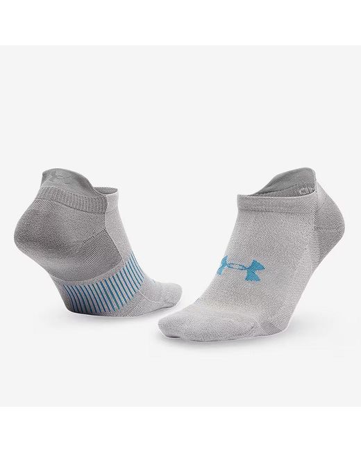 Under Armour Gray Dry Run No Show Socks for men
