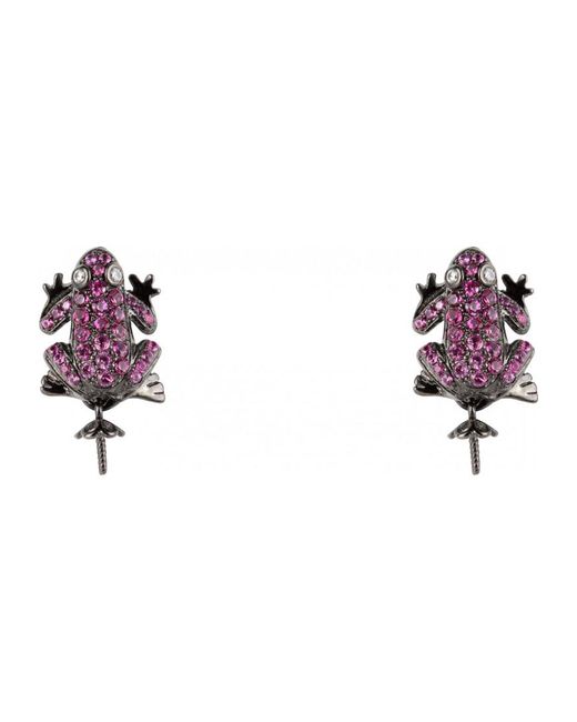 Lancaster Black Jla-Ear-Frog-5 Ladies Earrings