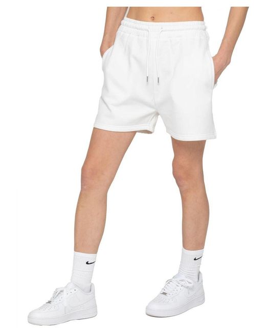 Enzo White Sweat Shorts