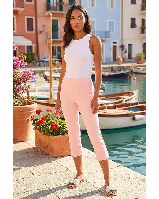 Roman Pink Cropped Stretch Trouser
