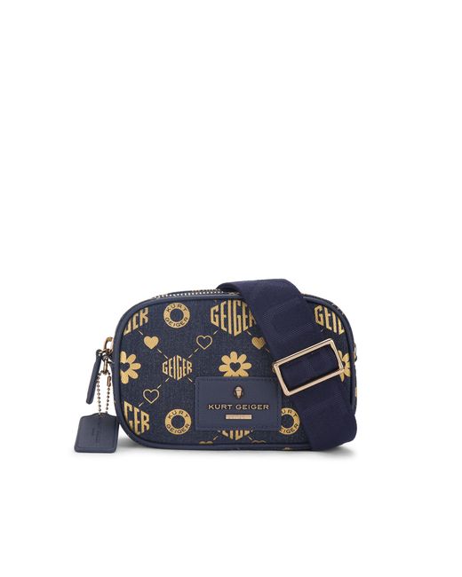 Kurt Geiger Blue Denim Chiswick Camera Bag