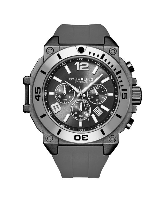 Stuhrling Metallic Spectra 4054 Japanese Quartz Chronograph 50Mm for men