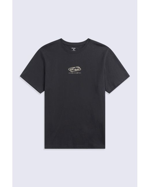 Mountain Warehouse Black 'Chase' Graphic T-Shirt Breathable Summer Casual Tee for men