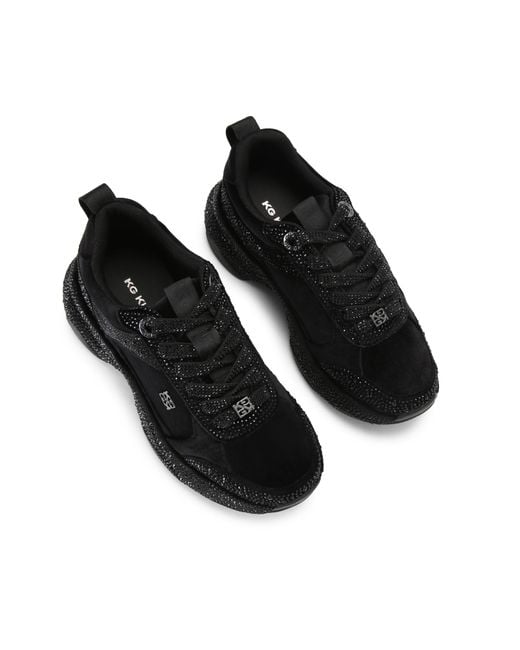 KG by Kurt Geiger Black Velvet Lust Sneakers