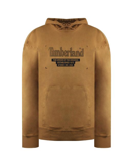 Timberland Brown Logo Wheat Hoodie for men