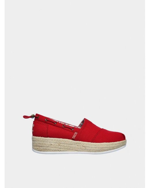 Skechers Red Highlights Yacht Master Slip On Shoes