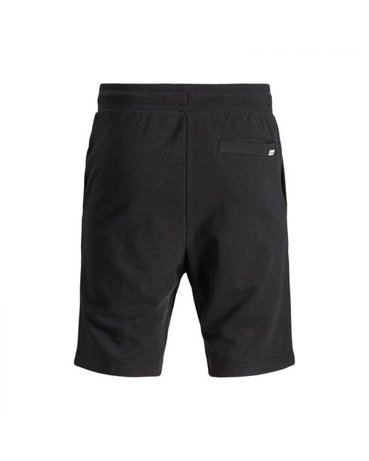 Jack & Jones Gray Jack&jones Unbrushed Loopback Sweat Shorts With Small Print Cotton for men