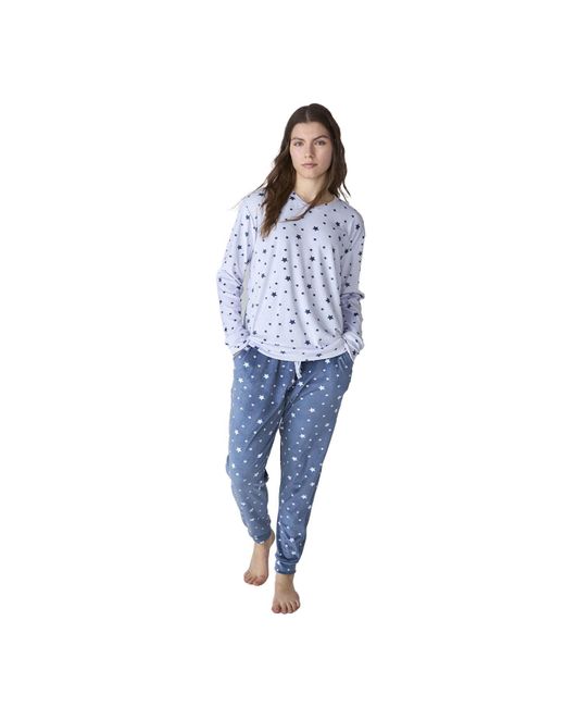J&j Brothers Blue Jjb4 Long-Sleeved Velvet Pajamas