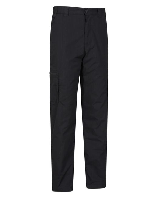 Mountain Warehouse Blue 'Trek Ii' Trouser Warm Fleece Lined Elastic Waist Quick Dry Outdoor Pants for men