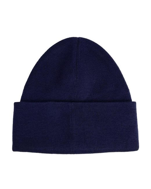Fred Perry Blue Accessories Graphic Beanie Hat for men