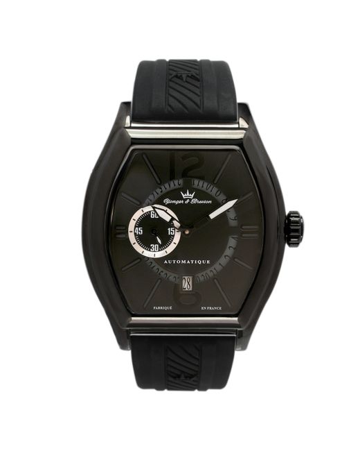 Yonger Black Dial Watch Rubber for men