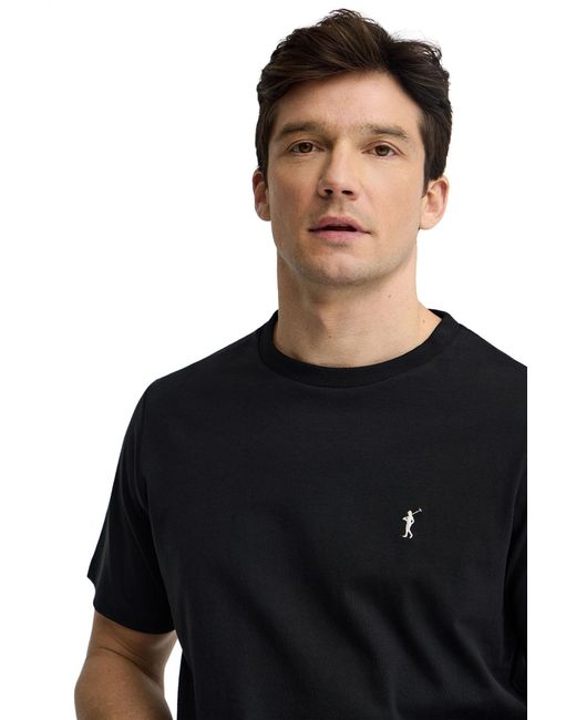 POLO CLUB Black Short Sleeve Crew Neck T-Shirt for men