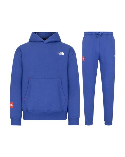 The North Face Blue U Axys Hooded Tracksuit Set Cotton for men