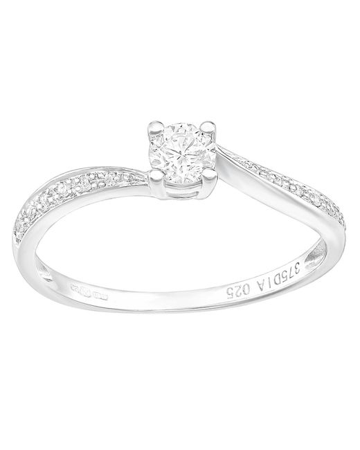 DIAMANT L'ÉTERNEL 9kt Witgouden Ring Met 0,25 Ct Diamant in het White voor heren