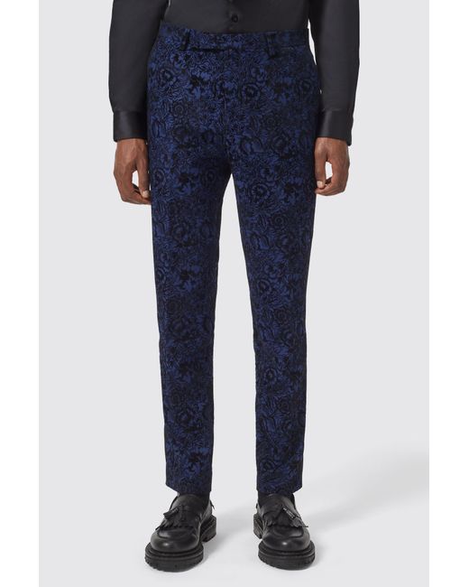 Twisted Tailor Blue Arundhati Slim Fit Trouser for men