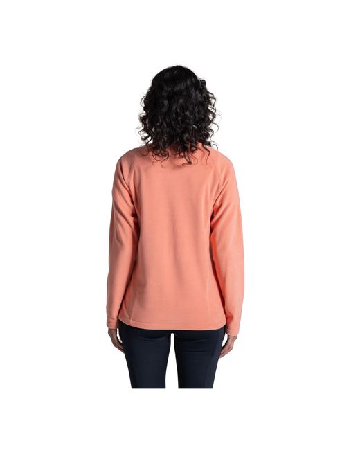 Craghoppers Orange Ladies Nation Trust Miska Half Zip Fleece Top (Spiced Apricot)
